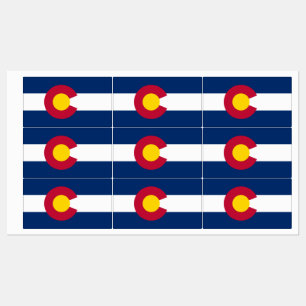 Colorado State Flag Labels