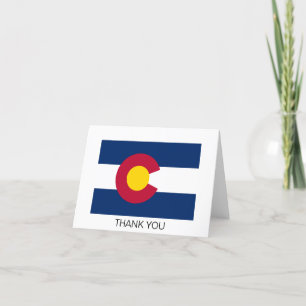 Colorado State Flag Letterpress Thank You Card