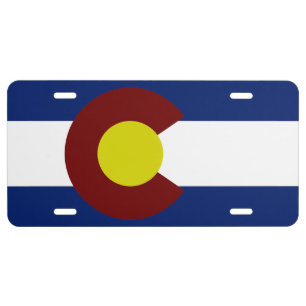 Colorado State flag License Plate