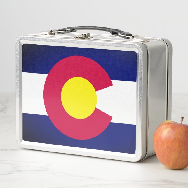 Colorado State Flag Metal Lunch Box (In Situ)