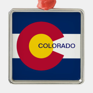 Colorado State Flag Metal Ornament