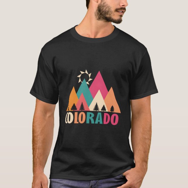 Colorado State Flag Mountatin T-Shirt (Front)