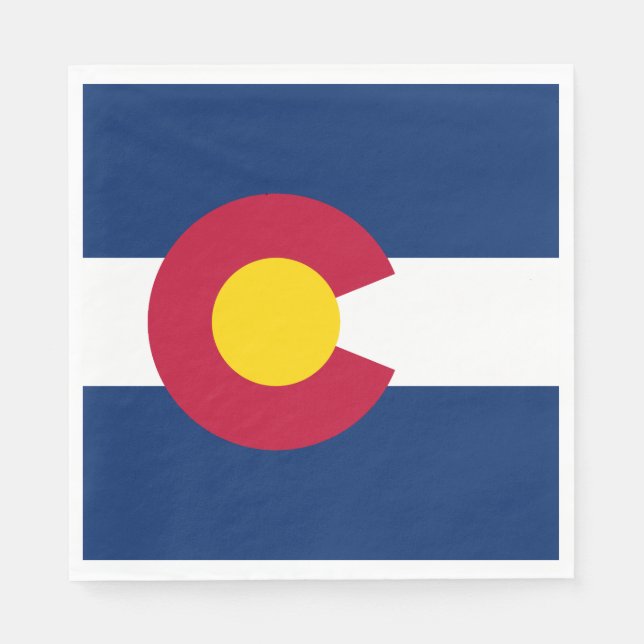 Colorado State Flag Napkins (Front)