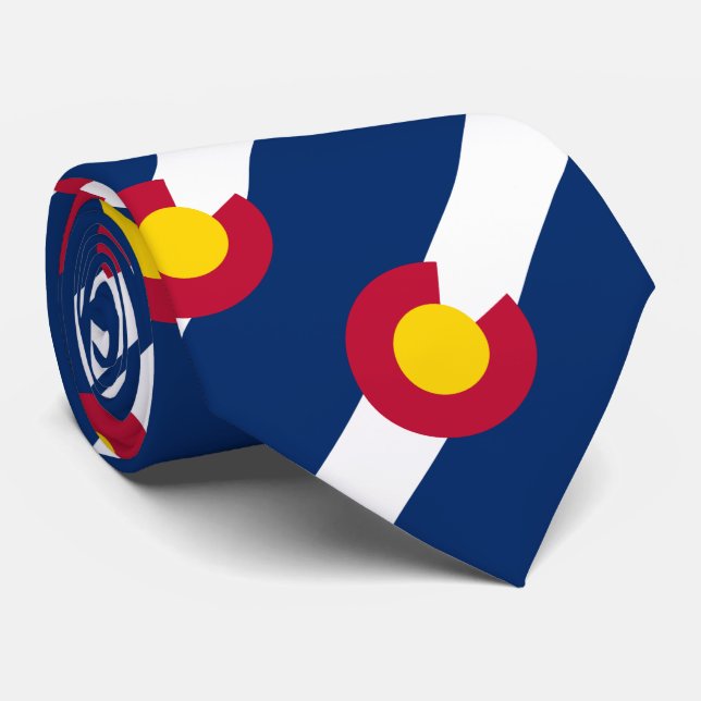 Colorado State Flag Neck Tie (Rolled)