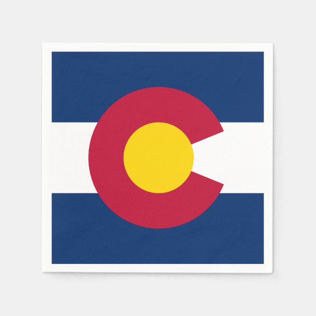 Colorado State Flag Paper Napkins (Front)