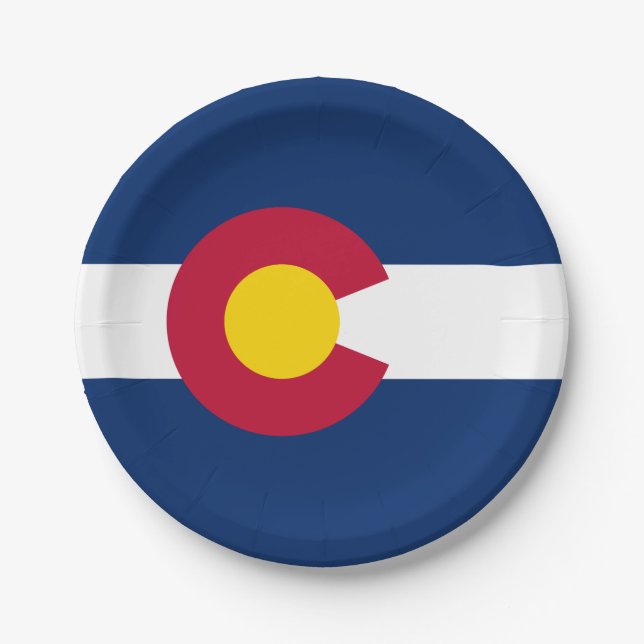 Colorado State Flag Paper Plates (Front)