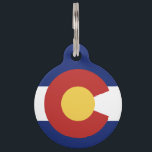 Colorado state flag pet tag for new dog or cat<br><div class="desc">Colorado state flag pet tag for new dog or cat. Customizable label with personalized pet name and phone number. Simple way to retrieve your animal pet. Nice for terrier,  collie,  sheepdog etc. Presents for new pet owner,  dog walker,  pet rescue service,  etc.</div>