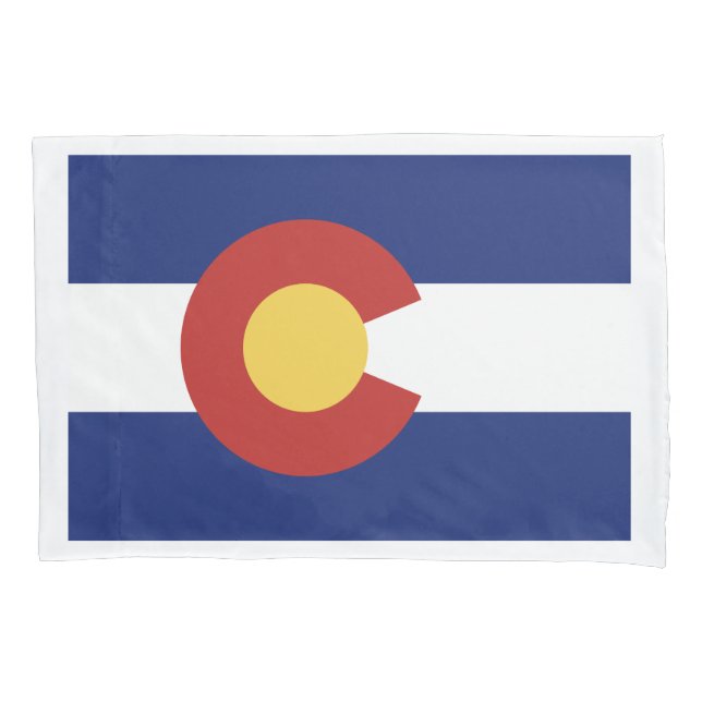 Colorado state flag pillowcase sleeve for bedroom (Front)