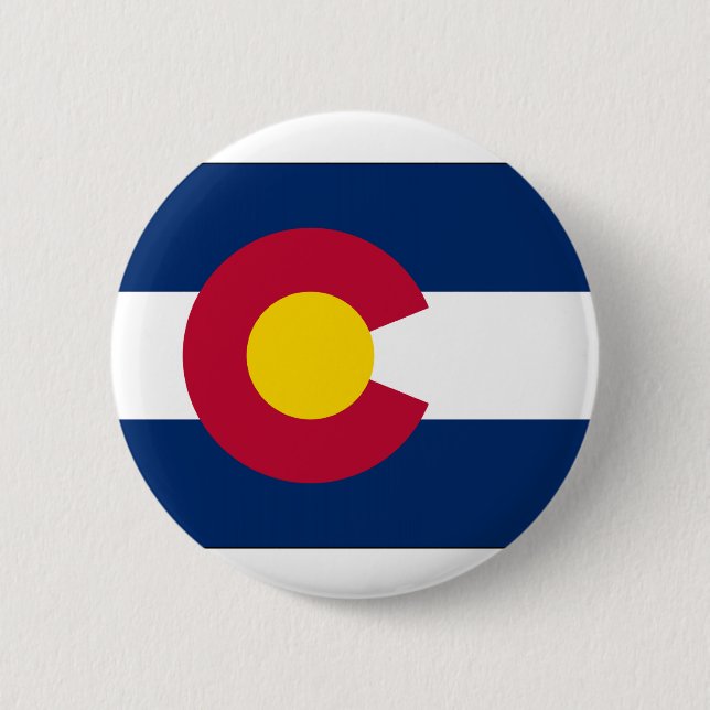 Colorado State Flag Pinback Button (Front)