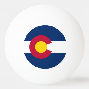 Colorado State Flag Ping Pong Ball