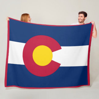 Colorado State Flag Print Patriotc Fleece Blanket