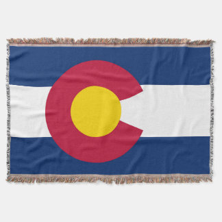 Colorado State Flag Print Patriotic Throw Blanket