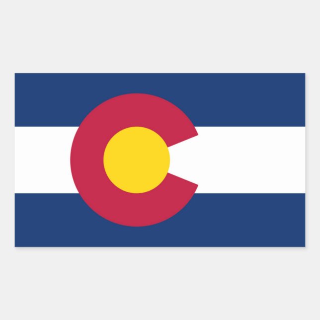 Colorado State flag Rectangular Sticker (Front)