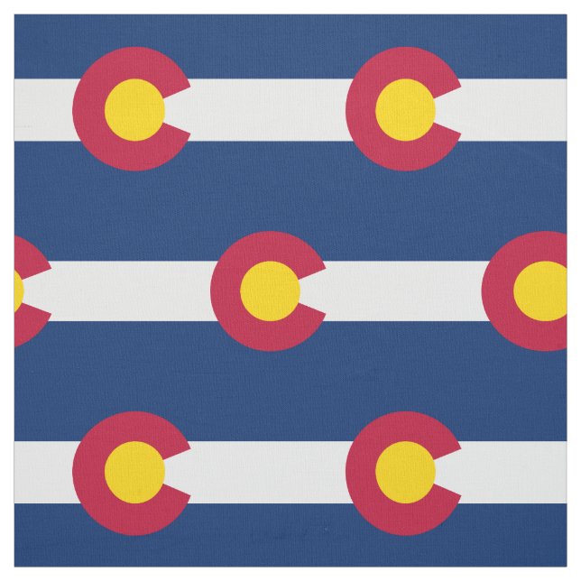 Colorado State Flag Repeating Pattern Fabric (Swatch)