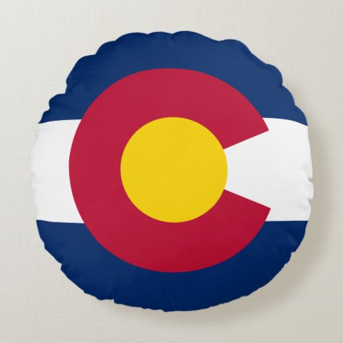 Colorado State Flag Round Pillow