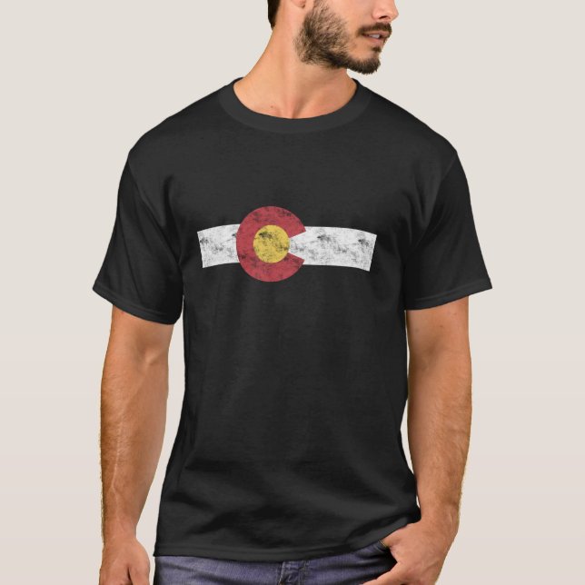 Colorado State Flag Shirt Patriotic Day Shirt T Sh (Front)