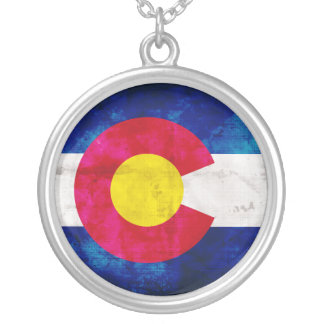 Colorado State Flag Silver Plated Necklace