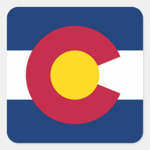 Colorado State Flag Square Sticker