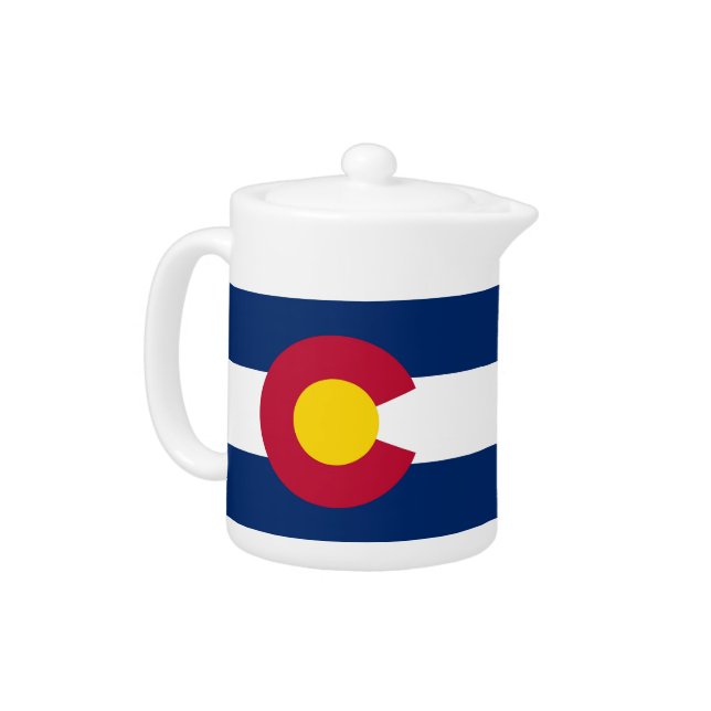 Colorado State Flag Teapot (Left)