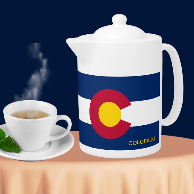 Colorado State Flag Teapot (Colorado State Flag Teapot)