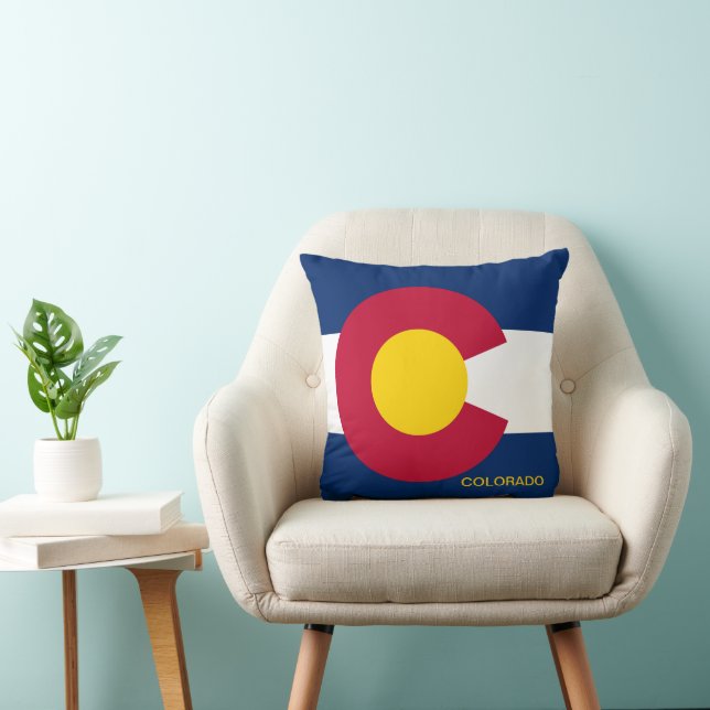 Colorado State Flag Throw Pillow (Chair)