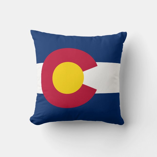 Colorado State Flag Throw Pillow (Front)