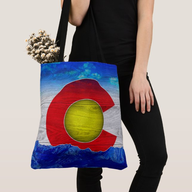 Colorado State Flag Tote Bag (Close Up)
