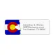 Colorado State Flag White Personalized Label | Zazzle