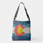 Colorado State Flag With Vintage Retro Grungy Look Crossbody Bag at Zazzle