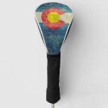 Colorado State Flag With Vintage Retro Grungy Look Golf Head Cover at Zazzle