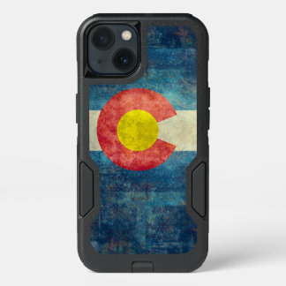 Colorado State flag with vintage retro grungy look iPhone 13 Case