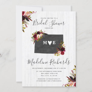 Colorado State Floral Bridal Shower Invitation