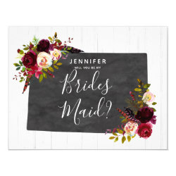 Colorado State Floral Will You Be My Bridesmaid Card