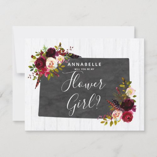 Colorado State Floral Will You Be My Flower Girl Invitation