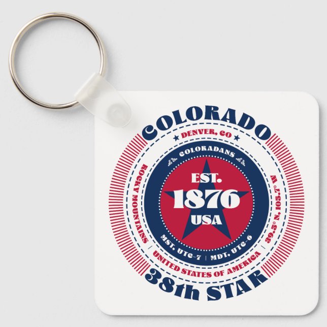 Colorado State Keychain (Front)