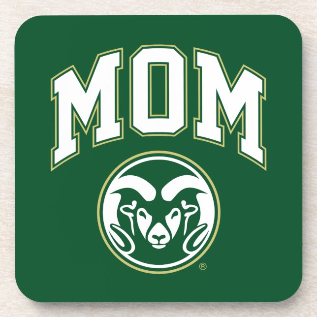 Colorado State Mom Beverage Coaster (Front)
