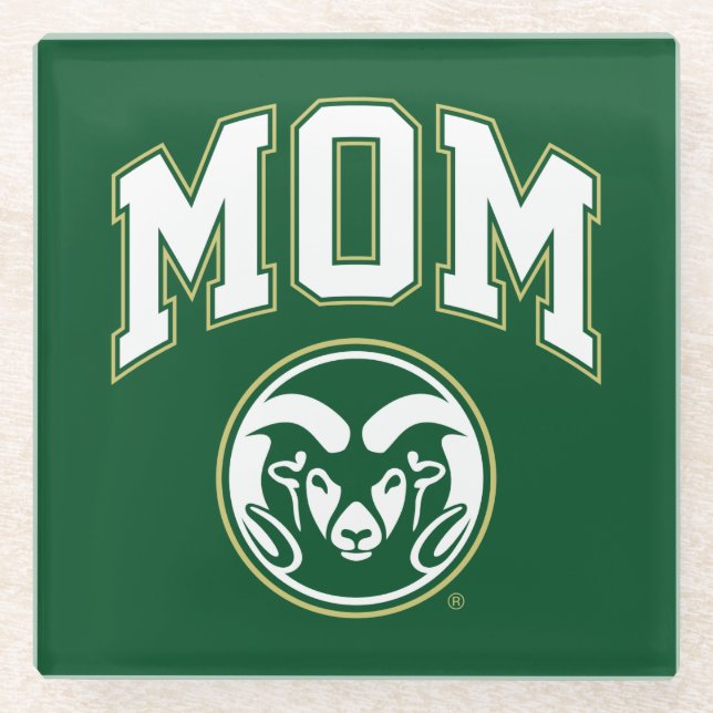 Colorado State Mom Glass Coaster (Front)