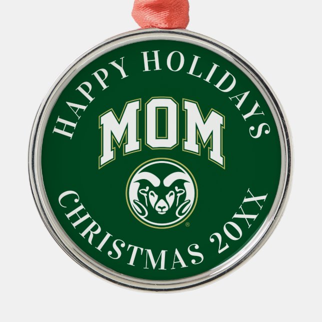 Colorado State Mom Metal Ornament (Front)