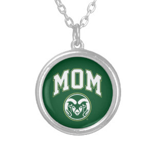 Colorado State Mom Silver Plated Necklace