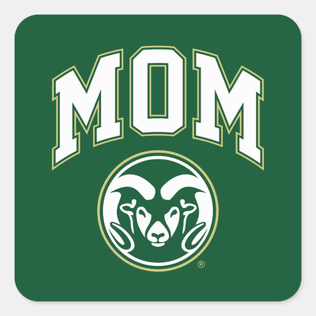 Colorado State Mom Square Sticker (Front)