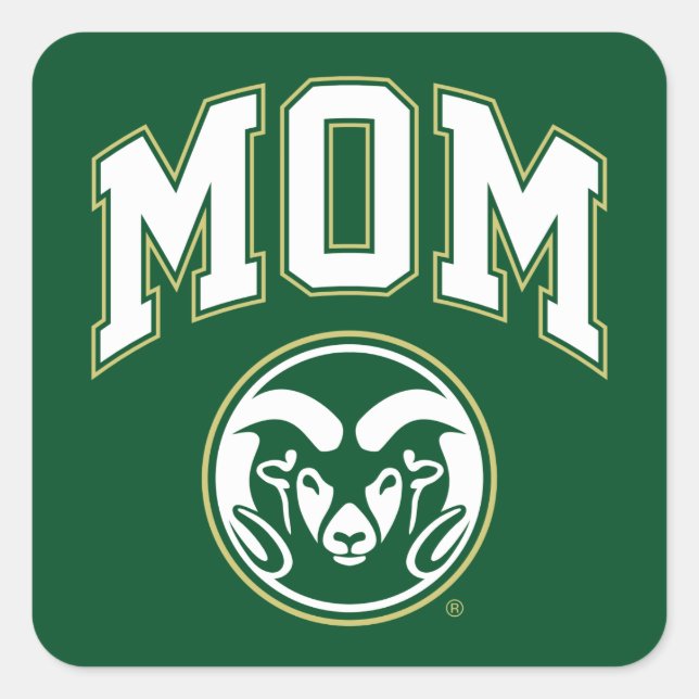 Colorado State Mom Square Sticker (Front)