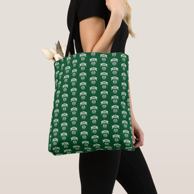 Colorado State Mom Tote Bag (Close Up)