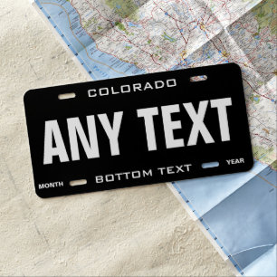 COLORADO State Personalized Auto License Plate