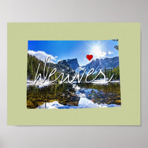 Colorado State Photo insert and town name Poster