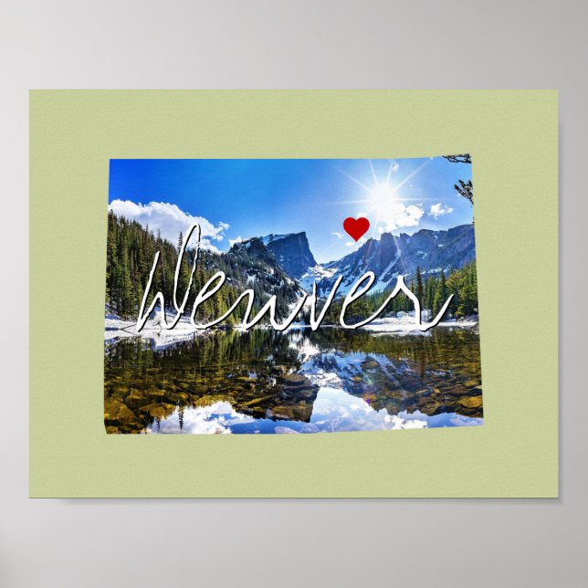 Colorado State Photo insert and town name Poster (Front)