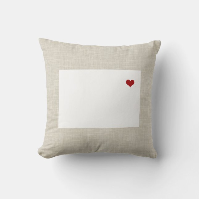 Colorado State Pillow Faux Linen Personalized (Front)