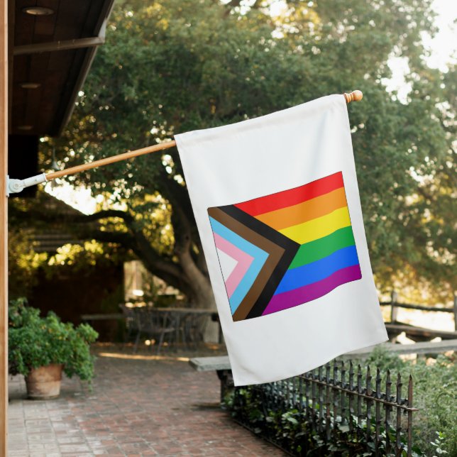 Colorado State Pride LGBTQ Progress Pride House Flag (In SItu)