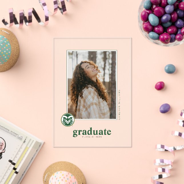 Colorado State Rams Graduate Acrylic Invitations (Insitu (Celebration))