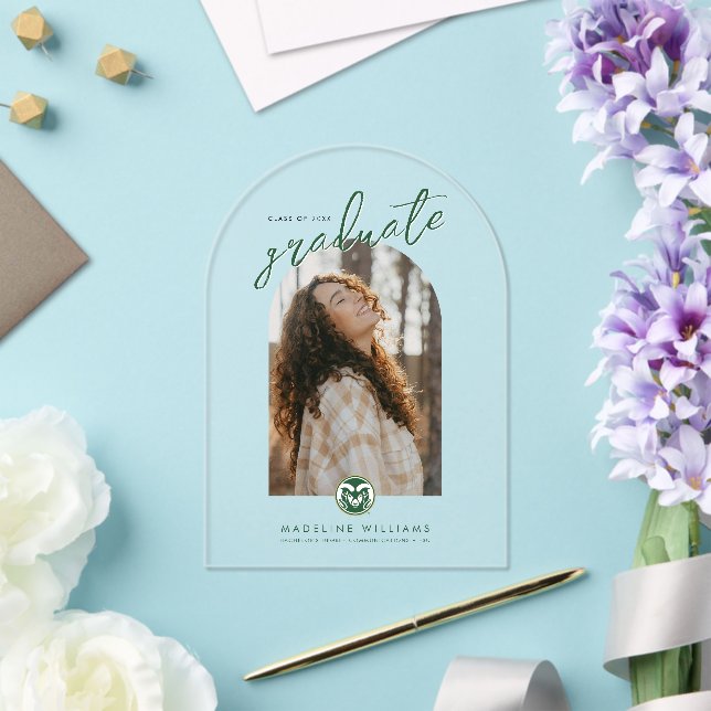 Colorado State Rams Graduate Acrylic Invitations (Insitu (Wedding))