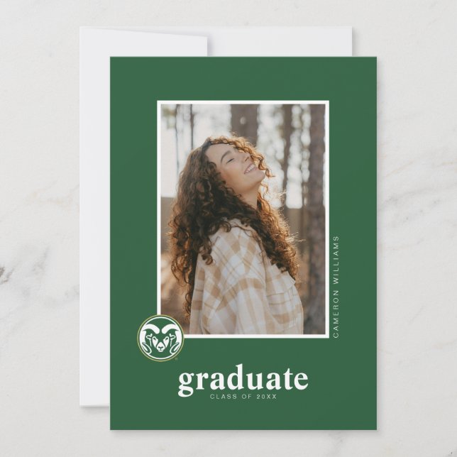 Colorado State Rams Graduate Announcement (Front)